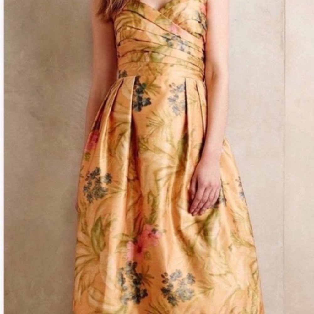Anthro Formal Floral Dress